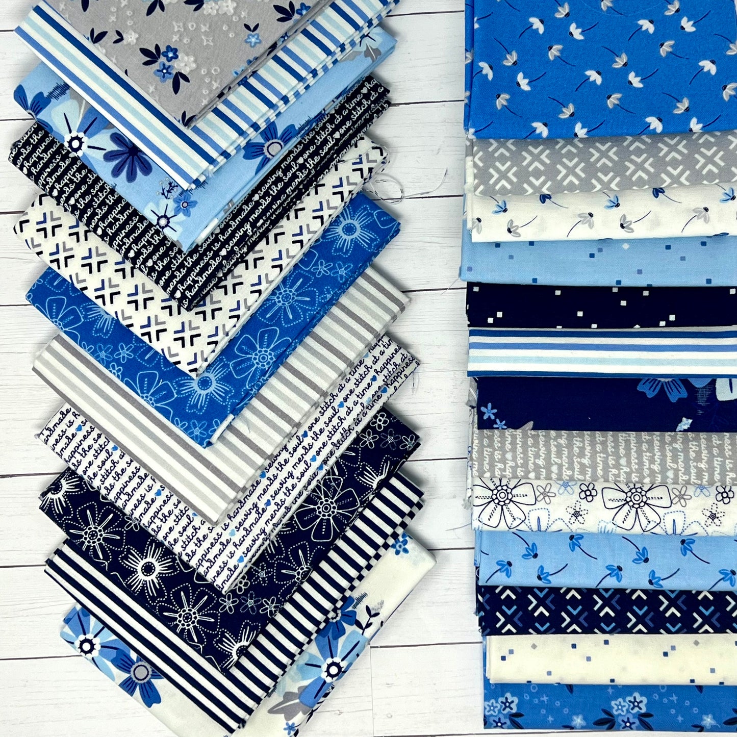 Riley Blake Designs, Christopher Thompson Blue Stitch Collection, Fat Quarter bundle