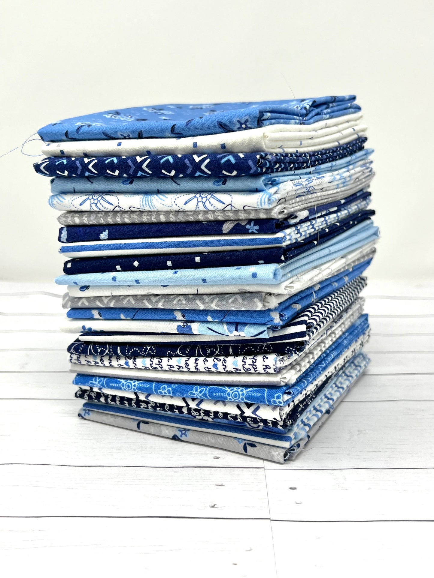 Riley Blake Designs, Christopher Thompson Blue Stitch Collection, Fat Quarter bundle