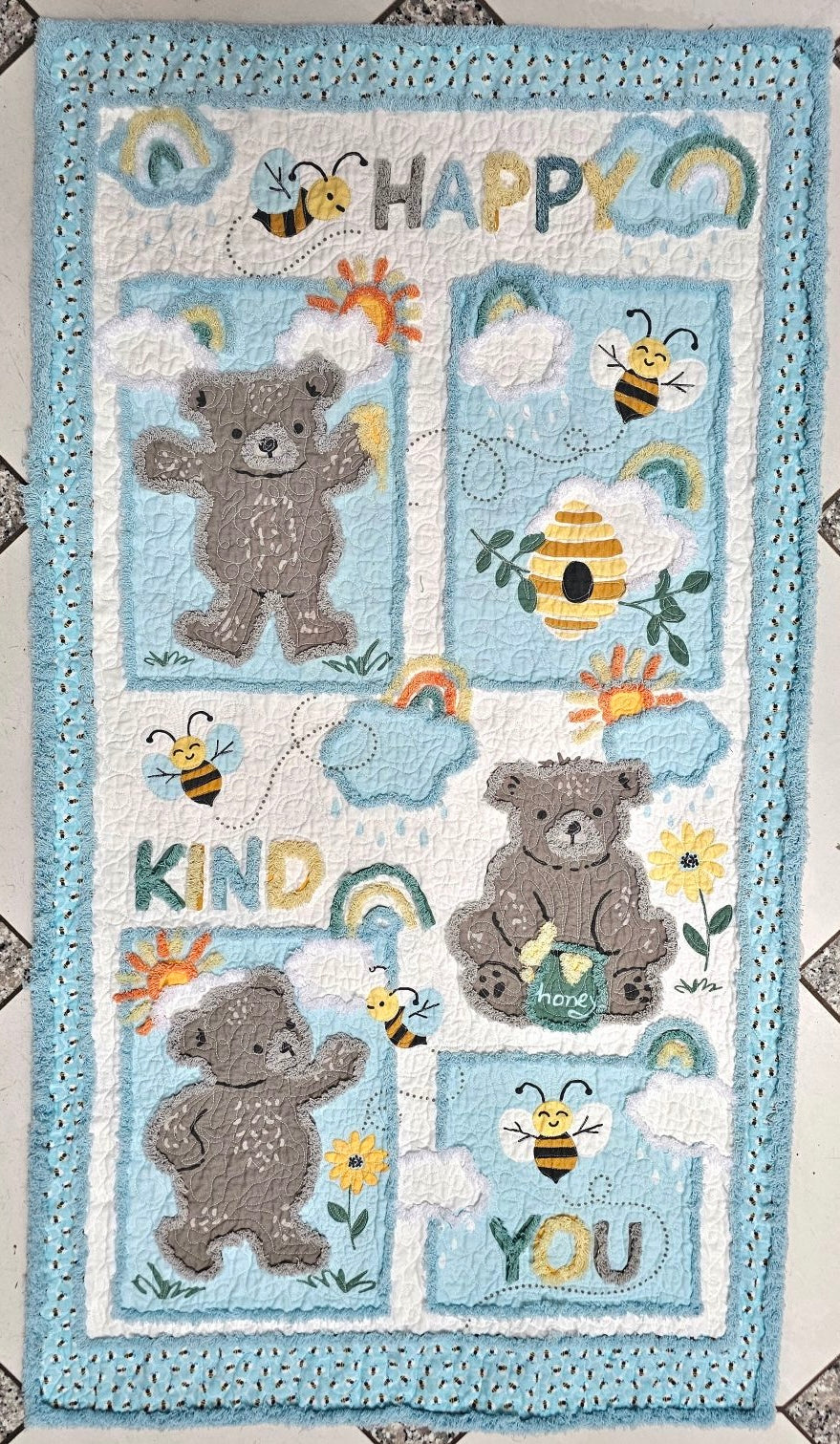 Hello Honey Panel + Chenille-It Quilt Kit